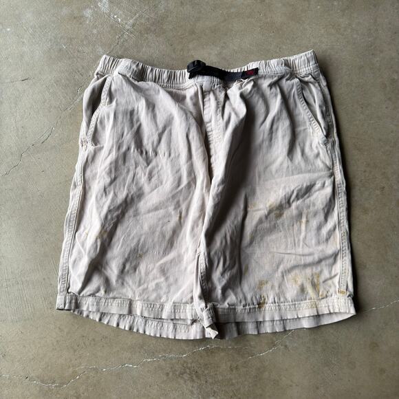 Vintage Gramicci Shorts Mens X-Large Gray G-Short Climbing Web Belt Made USA 90s - Picture 1 of 6